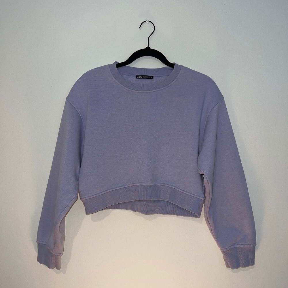 Zara crop crewneck
